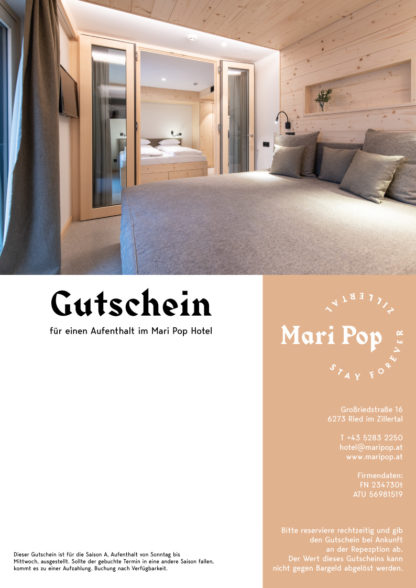 Gutschein Übernachtung Familienzimmer